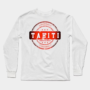 TAHITI  Island Logo Stamp Long Sleeve T-Shirt